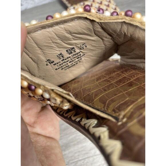 Sam Edelman Gunner 3 Peach Pearl Beaded Multi Sandals Women’s Sz 6.5M US/36.5EU - Picture 10 of 16